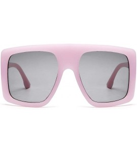 Oversized Fashion Oversized Square Sunglasses for Women Big Flat Top Shield Sunglasses - Purple - C418WM93XE8 $17.89