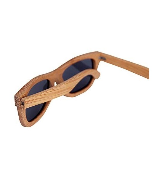 Square Wood Sunglasses for Men and Women - Bamboo Polarized Wooden Sunglasses - Coffee - CY18U3Y6GLN $27.47