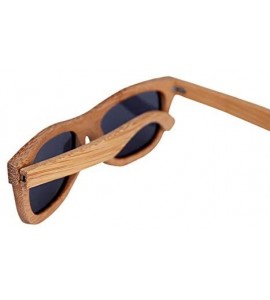 Square Wood Sunglasses for Men and Women - Bamboo Polarized Wooden Sunglasses - Coffee - CY18U3Y6GLN $27.47