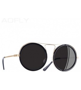 Aviator Vintage Round Sunglasses Women Reflective Sunglasses Female C1Gray - C2pink - CW18Y5WWSZL $26.29