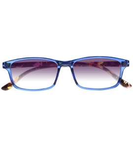 Rectangular Multi-Color Women Style Tinted Lens Rectangle - Protection Outdoor Reading Glasses - Blue - C818HT47D93 $19.55