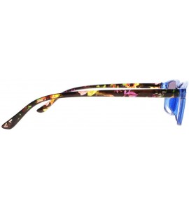 Rectangular Multi-Color Women Style Tinted Lens Rectangle - Protection Outdoor Reading Glasses - Blue - C818HT47D93 $19.55