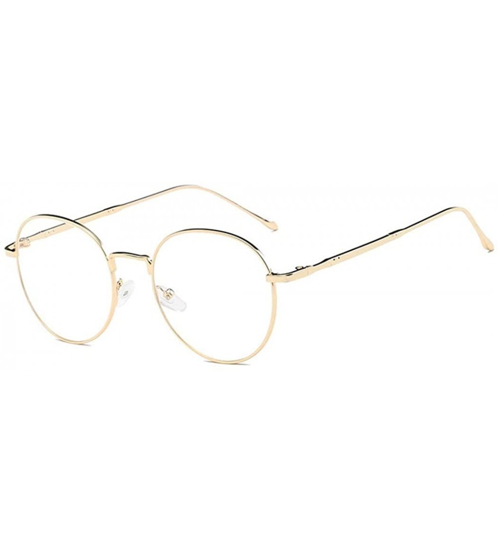Wayfarer Nerd round metal Glasses Fashion Frame for Men Women clear lens Eyewear - Color 2 - CH18O4XX40C $18.25