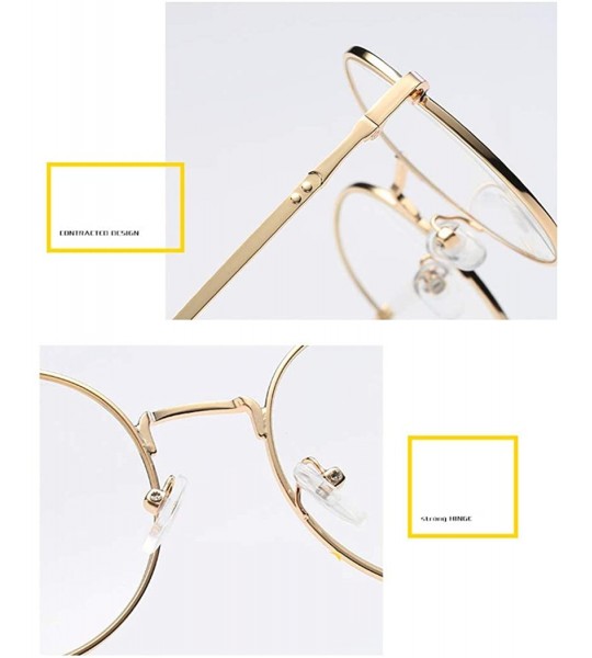 Wayfarer Nerd round metal Glasses Fashion Frame for Men Women clear lens Eyewear - Color 2 - CH18O4XX40C $18.25