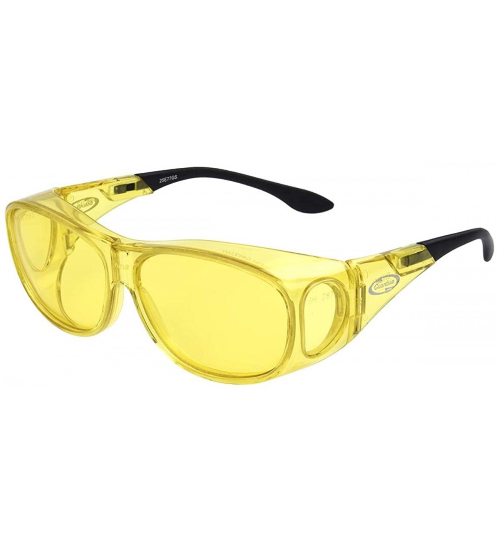 Rectangular Guardian Pro-defense Rectangular Fits Over Safety Glasses - Yellow - C1196H32O2M $30.05