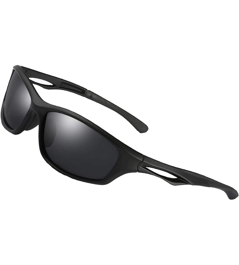 Wrap Polarized Sports Sunglasses for Men Cycling Driving Fishing Golf Tr90 Unbreakable Frame - C818R55UX74 $34.19