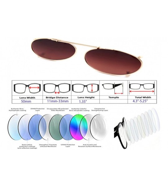 Aviator Clip On- Flip Up- Adjustable Spring Clip on- Driving Lens - E1 Medium Size Oval / Driving Lens Gold - CN18WWGEY55 $26.72