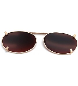 Aviator Clip On- Flip Up- Adjustable Spring Clip on- Driving Lens - E1 Medium Size Oval / Driving Lens Gold - CN18WWGEY55 $26.72