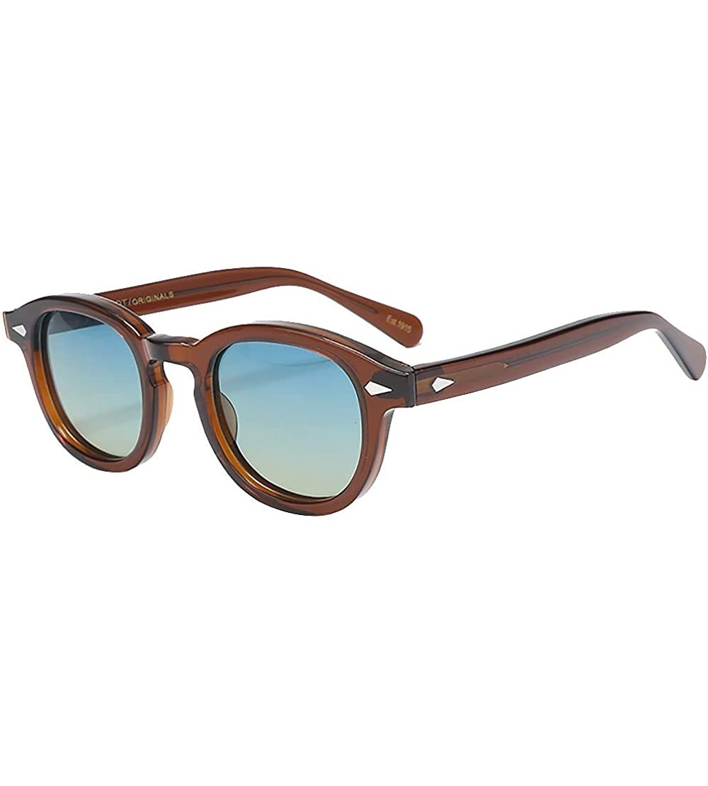Oval Captain Plastic Sunglasses Fashion Gradation - C17 - CN18ZLGC43I $51.38