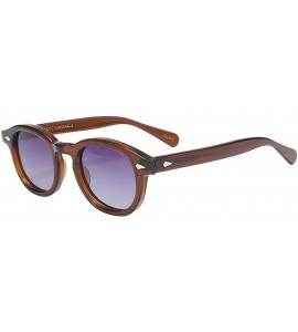 Oval Captain Plastic Sunglasses Fashion Gradation - C14 - CS18ZLG5YTN $53.01