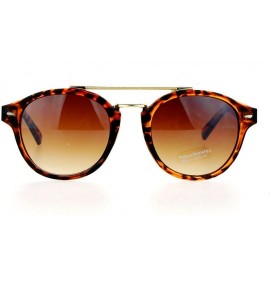 Round Womens Vintage Retro Fashion Sunglasses Round Designer Frame - Tortoise (Brown) - C31898OOYZD $20.03