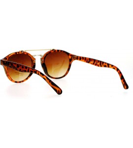 Round Womens Vintage Retro Fashion Sunglasses Round Designer Frame - Tortoise (Brown) - C31898OOYZD $20.03