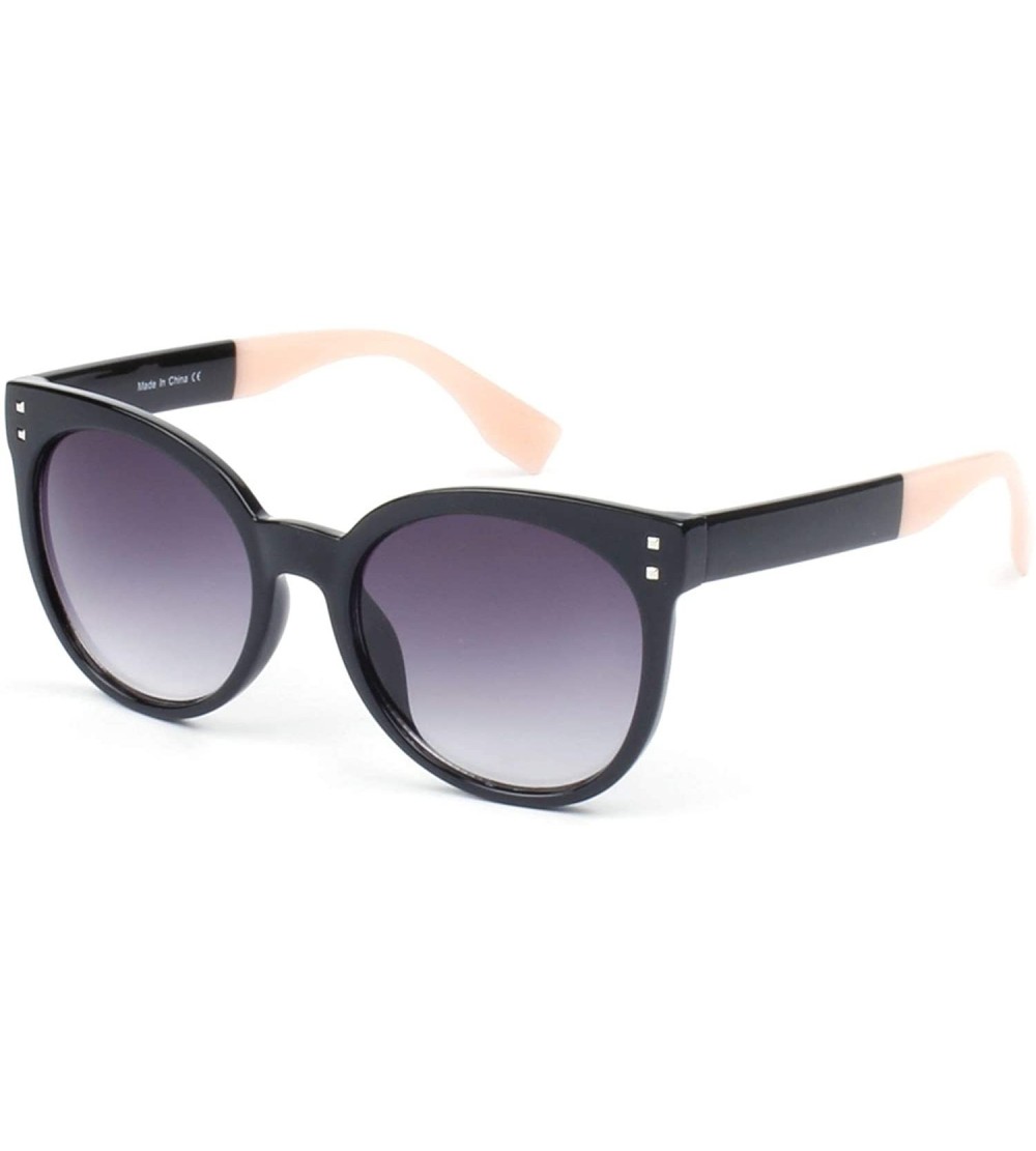Round Women Round Cat Eye Sunglasses - Gradient Purple - C918WR9SZL9 $37.42