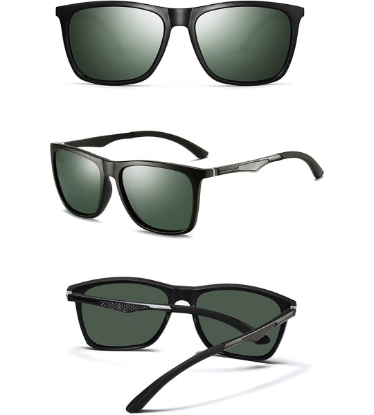 Wrap Polarized Sunglasses for Men Aluminum Mens Sunglasses Driving Rectangular Sun Glasses For Men/Women - CM18HY9LTZ0 $22.45