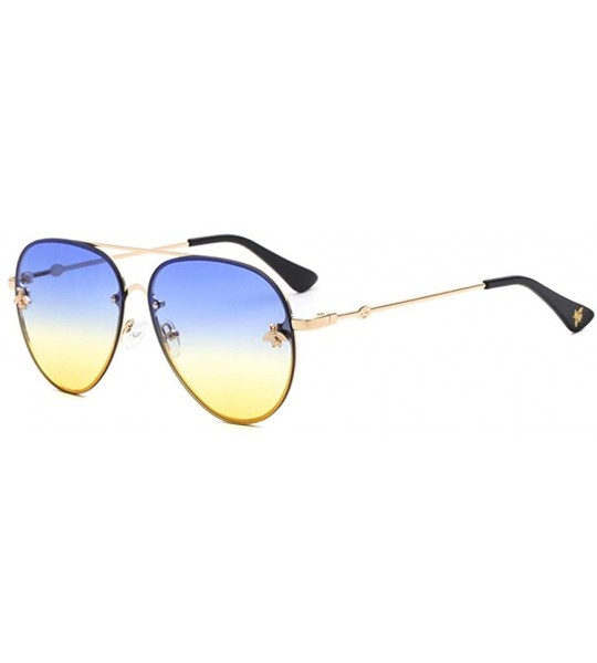 Wayfarer Eyewear Pilot Little Bee Sunglasses Men Women Metal Frame Vintage Glasses Fashion Shades - Purple - CQ18TZR7EYO $28.96