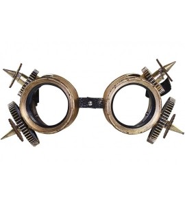 Goggle Steampunk Goggles (One Size Fits Most) - Gold-spikes - CG184EM73MM $27.22