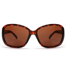 Oval Women's Bifocal Reading Sunglasses Fashion Readers for Under the Sun Square Sunglasses - Tortoise - CI11H0DW1NV $43.78