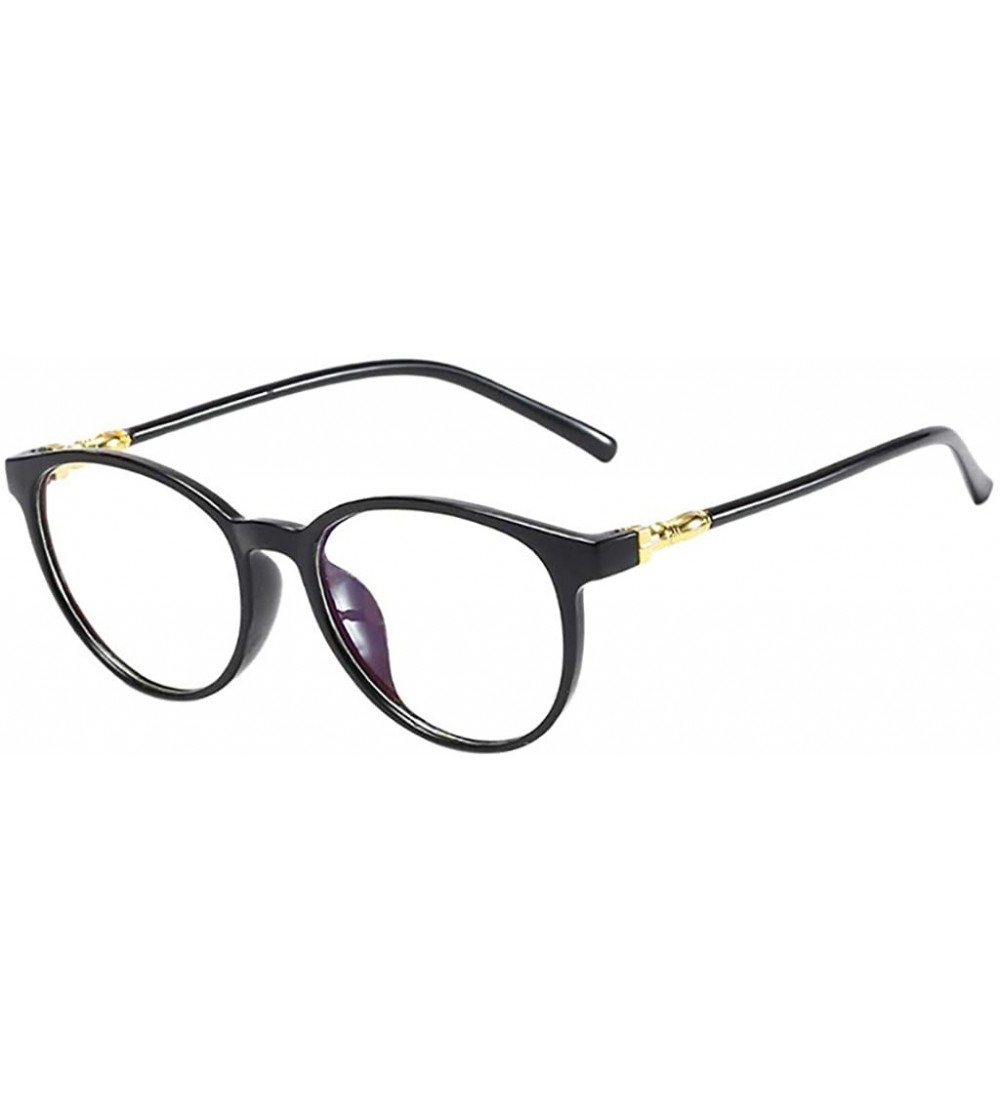 Square Vintage Sunglasses-Unisex Square Non-prescription Glasses Clear Lens Eyewear - Black - CA18RU8EYH9 $13.52