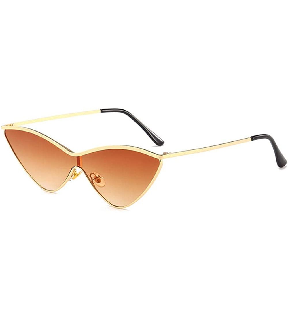 Cat Eye Triangle Cat Eye Sunglasses Wild Fashion Transparent Gradient Ocean Piece Sunglasses - CI18X8SXRXG $77.62