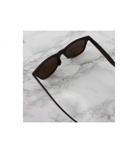 Square Lafayette Iconic Classic Square Frame Sunglasses - Redwood - CA196RNHCIQ $23.23
