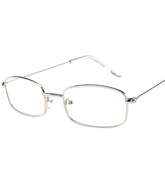 Rimless Women Men Classic Polarized Sunglasses-Vintage Glasses-Square Shades Small Rectangular Frame Sunglasses - F - CY196O4...