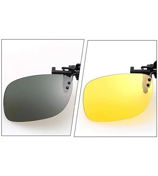 Oval Driving Sunglass Creative Clip on Design Polarized Glasses Polarized Sunglasses for Men Women - CU199774MR9 $24.49