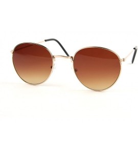Round Vintage Round Sunglasses P2140 - Gold/Gradientbrown Lens - CJ11NZDSUNF $29.59