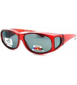 Oval 2 Extra Small Polarized Fit Over Sunglasses Wear Over Eyeglasses - Red / Blue - CD12LMD5UQJ $45.55