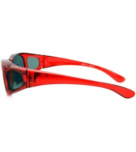 Oval 2 Extra Small Polarized Fit Over Sunglasses Wear Over Eyeglasses - Red / Blue - CD12LMD5UQJ $45.55