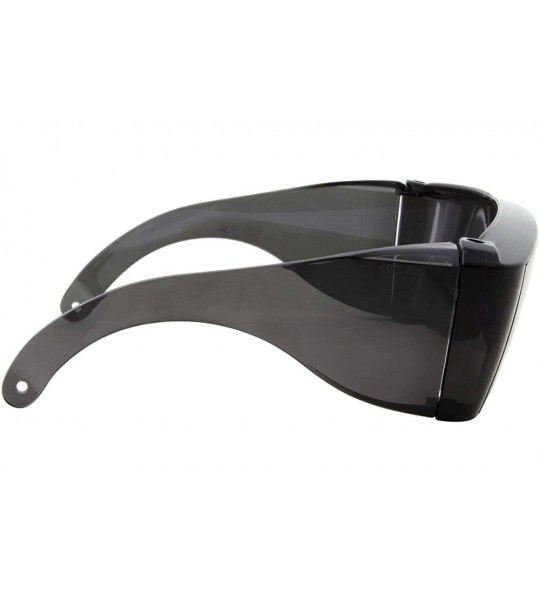 Wrap 1 Pcs Extra Large Fit Cover Over Most Sunglasses Safety Drive Put - Choose Color - Black - C518NLU0S47 $40.39