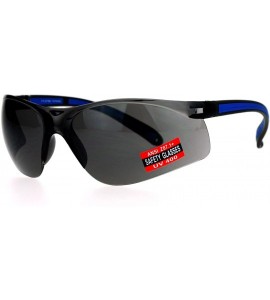 Sport ANSI Z87.1+ Protection Half Rim Sport Safety Glasses - Blue - CP128UNMG89 $24.12