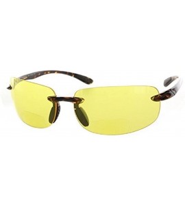 Rectangular Men and Women Rimless Bifocal Sports Lightweight Style Sun Readers - Outdoor Reading Sunglasses - Tortoise Yellow...