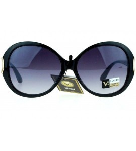 Oversized Diva Womens Round Oversize Butterfly Thick Plastic Sunglasses - Black Purple - C811ZANA95N $17.80