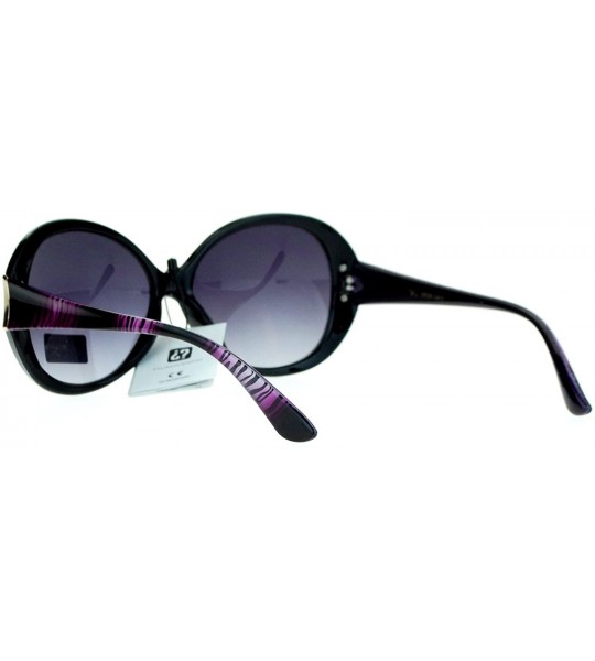 Oversized Diva Womens Round Oversize Butterfly Thick Plastic Sunglasses - Black Purple - C811ZANA95N $17.80