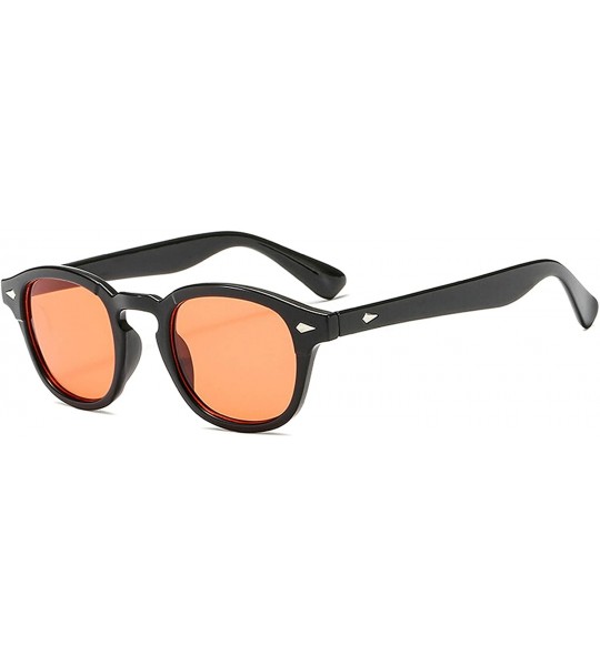 Round Classic Retro Designer Style Sunglasses for Men or Women AC PC UV400 Sunglasses - Red - CC18SZTL6S5 $27.60