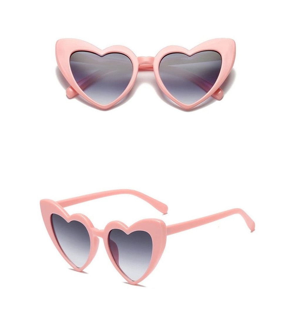 Square Heart Shaped Sunglasses for Women - Cat Eye Oversized UV Glasses Sun Glasses Vintage Party Heart Eyeglasses - C - CB19...