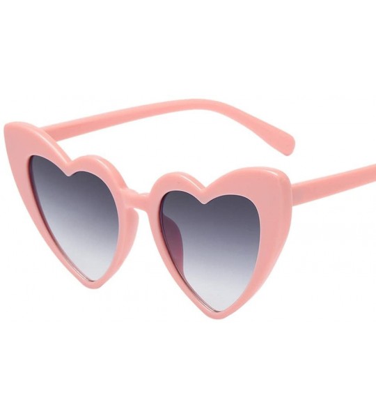 Square Heart Shaped Sunglasses for Women - Cat Eye Oversized UV Glasses Sun Glasses Vintage Party Heart Eyeglasses - C - CB19...