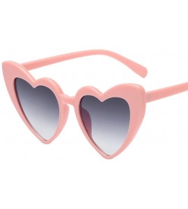 Square Heart Shaped Sunglasses for Women - Cat Eye Oversized UV Glasses Sun Glasses Vintage Party Heart Eyeglasses - C - CB19...