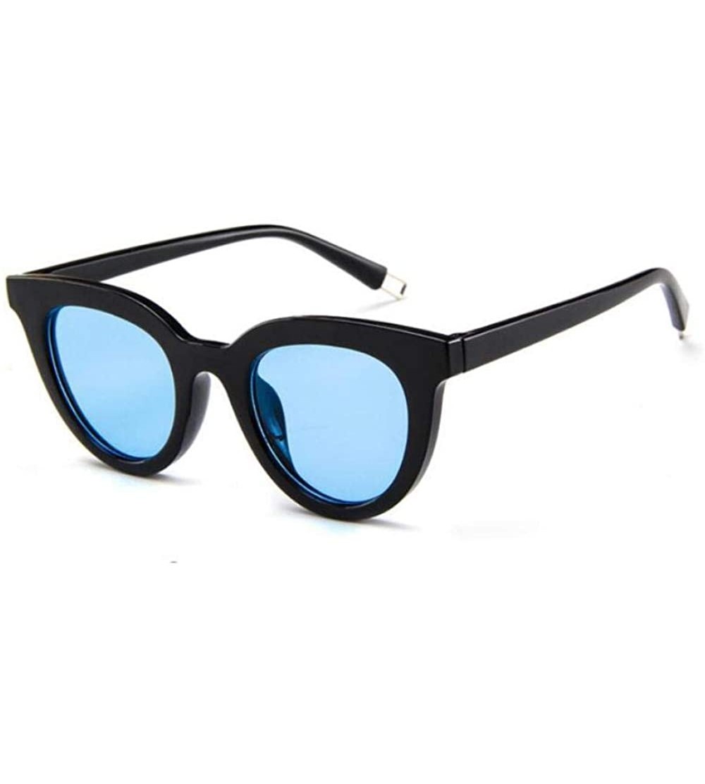 Oversized 2019 New Women Cat Eye Sunglasses Fashion Sexy UV400 Sun Glasses Gradient Bblue - Bblue - CS18Y3OIQGO $18.27