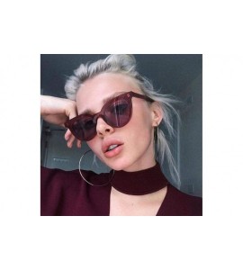 Oversized 2019 New Women Cat Eye Sunglasses Fashion Sexy UV400 Sun Glasses Gradient Bblue - Bblue - CS18Y3OIQGO $18.27