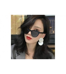 Oversized 2019 New Women Cat Eye Sunglasses Fashion Sexy UV400 Sun Glasses Gradient Bblue - Bblue - CS18Y3OIQGO $18.27