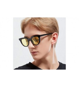 Oversized 2019 New Women Cat Eye Sunglasses Fashion Sexy UV400 Sun Glasses Gradient Bblue - Bblue - CS18Y3OIQGO $18.27