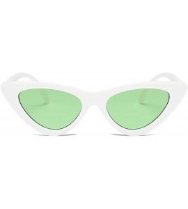 Cat Eye Cat Eye Sunglasses Women Vintage Retro Clout Goggles Cateye Sun Glasses - White - C518CUS6KS8 $19.80