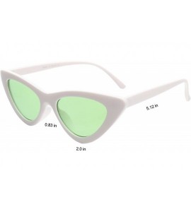 Cat Eye Cat Eye Sunglasses Women Vintage Retro Clout Goggles Cateye Sun Glasses - White - C518CUS6KS8 $19.80