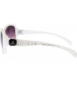 Butterfly Mosaic Print Designer Fashion Butterfly Sunglasses For Women - White - C211OO292ND $19.77