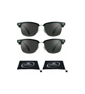 Round Classic Reading Sunglasses with Round Horn Rimmed Plastic Frame for Men & Women - Not Bifocal - CQ180WSYK39 $47.65