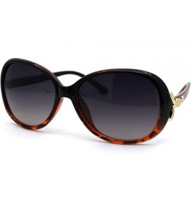 Oversized Classic Oversize Round Butterfly Designer Fashion Plastic Sunglasses - Black Tortoise Smoke - CP194KRZ7G5 $18.29