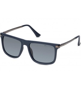 Round Mens Polarized Sunglasses Lightweight 100% UV 400 Protection - James Square Navy - CJ18ZCD5NYN $29.52