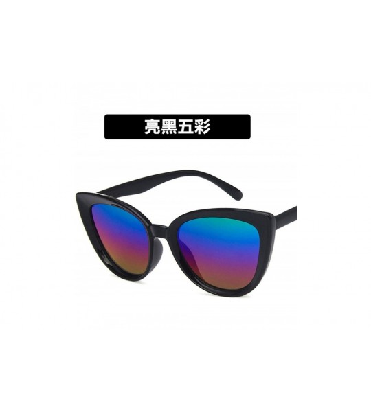 Cat Eye Luxury Mirror Cute Sexy Cat Eye Sunglasses Women Metal Retro Small Vintage Female Sun Glasses - 3 - C5198A92ZYR $61.42