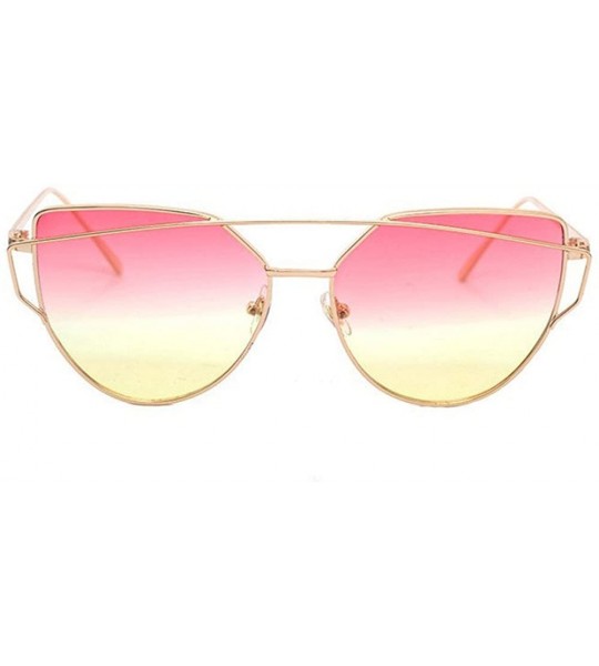 Goggle Glasses for Women Men Irregular Wire Glasses Retro Glasses Eyewear Metal Glasses Goggles - Yellow - C918QXGN5CC $14.91